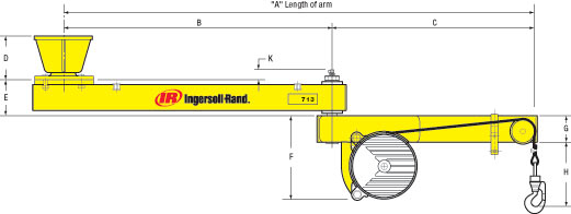 support structures 713C Arm Dim TL001l